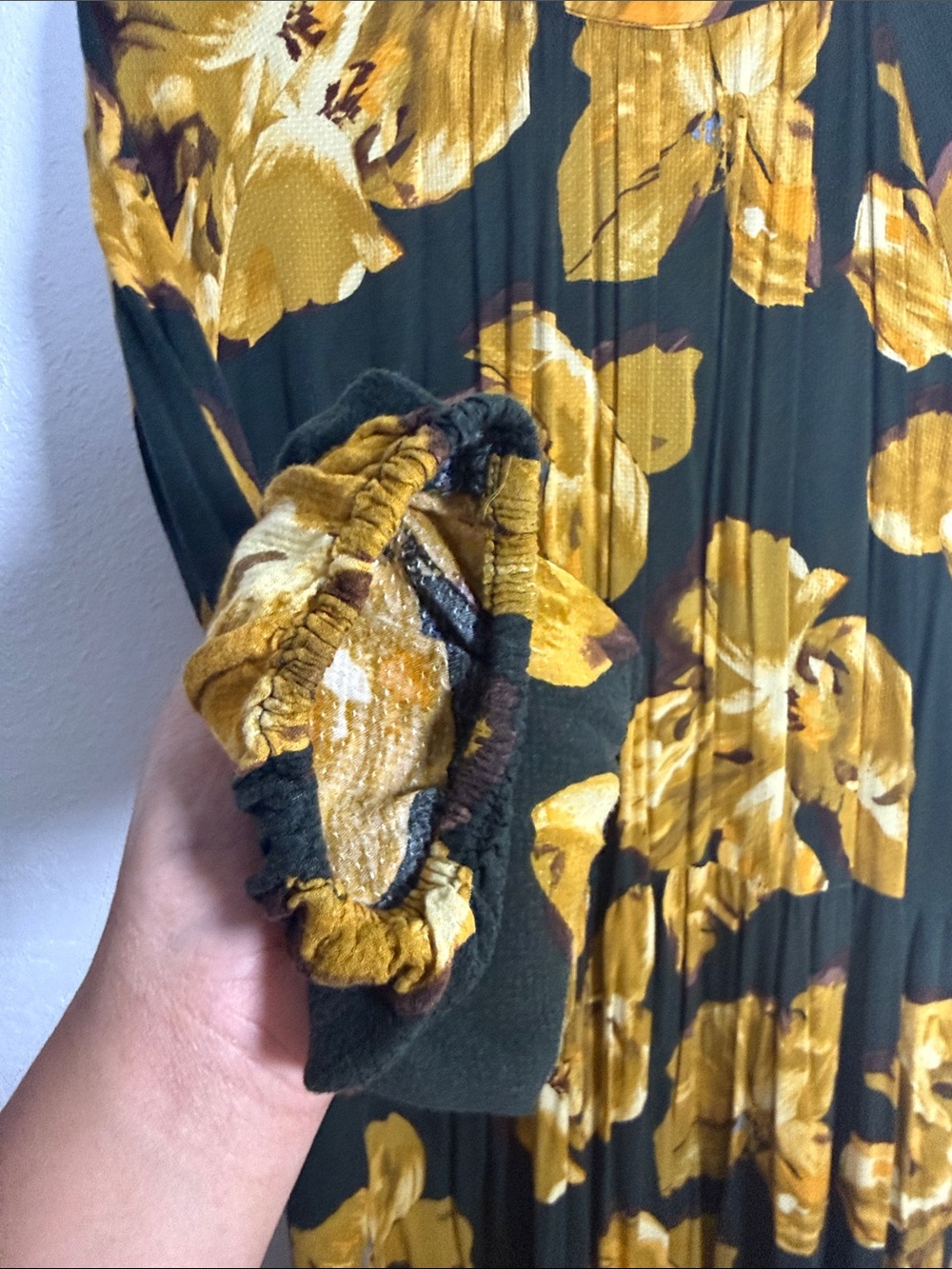 a new day Black Maxi Dress with Yellow Floral Print - Picture 4 of 6
